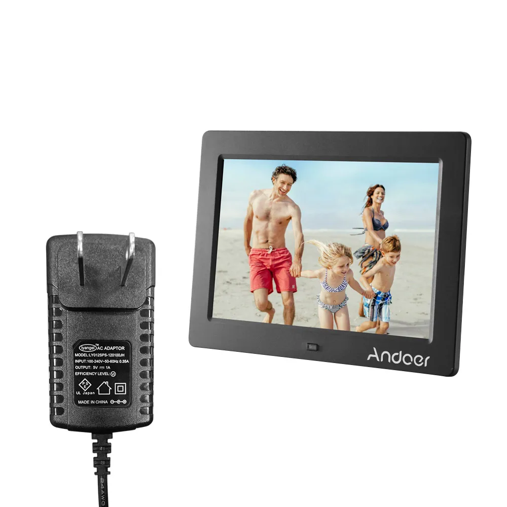 Andoer 8 дюймов ips светодиодный фотоальбомы цифровая фоторамка 1280*800 высокое разрешение поддерживает музыку 1080P видео плеер