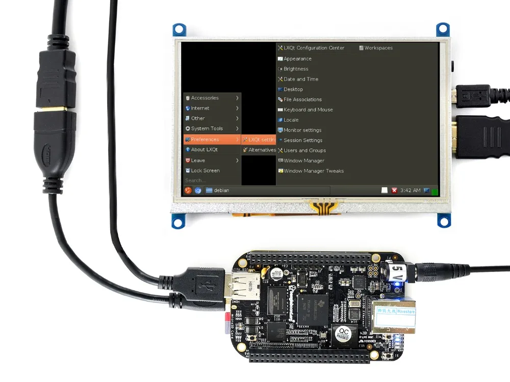 Waveshare 5 дюймов HDMI lcd(H) 800*480 емкостный сенсорный экран lcd ips для Raspberry Pi BB Black Banana Pi и т. д. компьютерный монитор