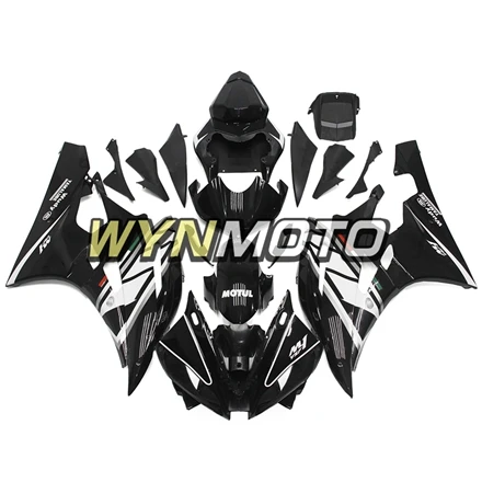 Выполните обтекатели комплект для Yamaha R6 2006-2007 06 07 год впрыск АБС пластмасса кузов мотоциклетные черные капоты комплект рамы