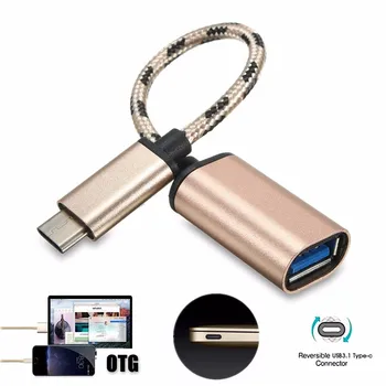 

500pcs Type-C OTG Adapter Cable for Huawei Honor 9 10 V10 Note 10 P9 P20 P30 Mate 9 10 20 X Pro Lite Nova 3 USB-C OTG Converter