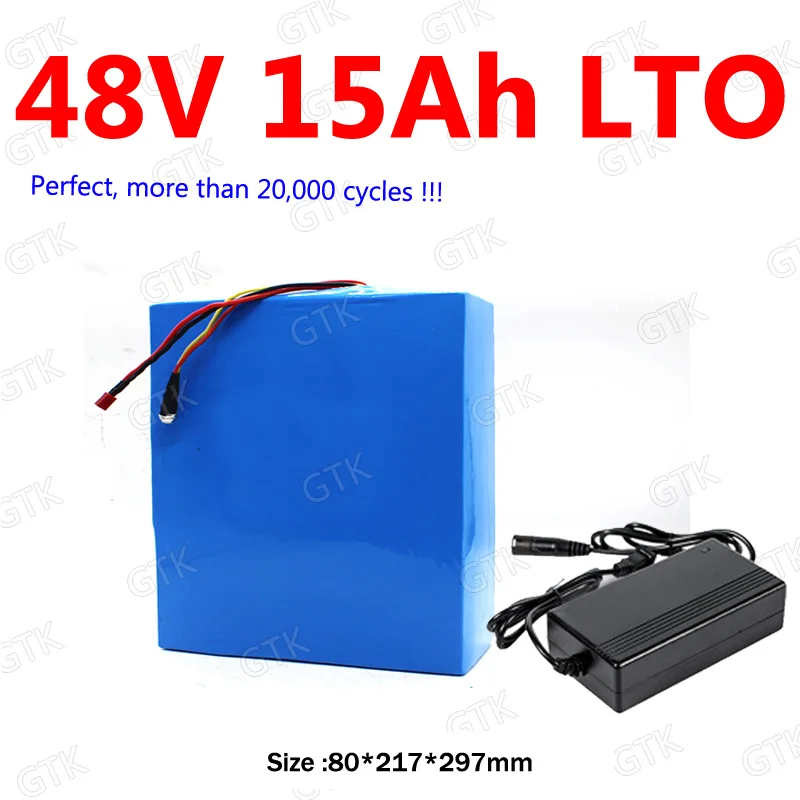 GTK LTO 48 В 15AH литиевая титановая батарея 30A BMS 20S LTO для 1000 Вт 750 Вт велосипед Скутер AGV bakfiets автомобиль+ 5A зарядное устройство