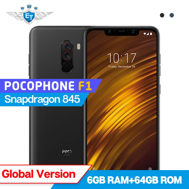 Global Version Xiaomi POCO F1 POCOPHONE F1 6GB 64GB 6.18''  Mobile Phone Snapdragon 845 Octa Core 20MP Camera LiquidCool 4000mAh