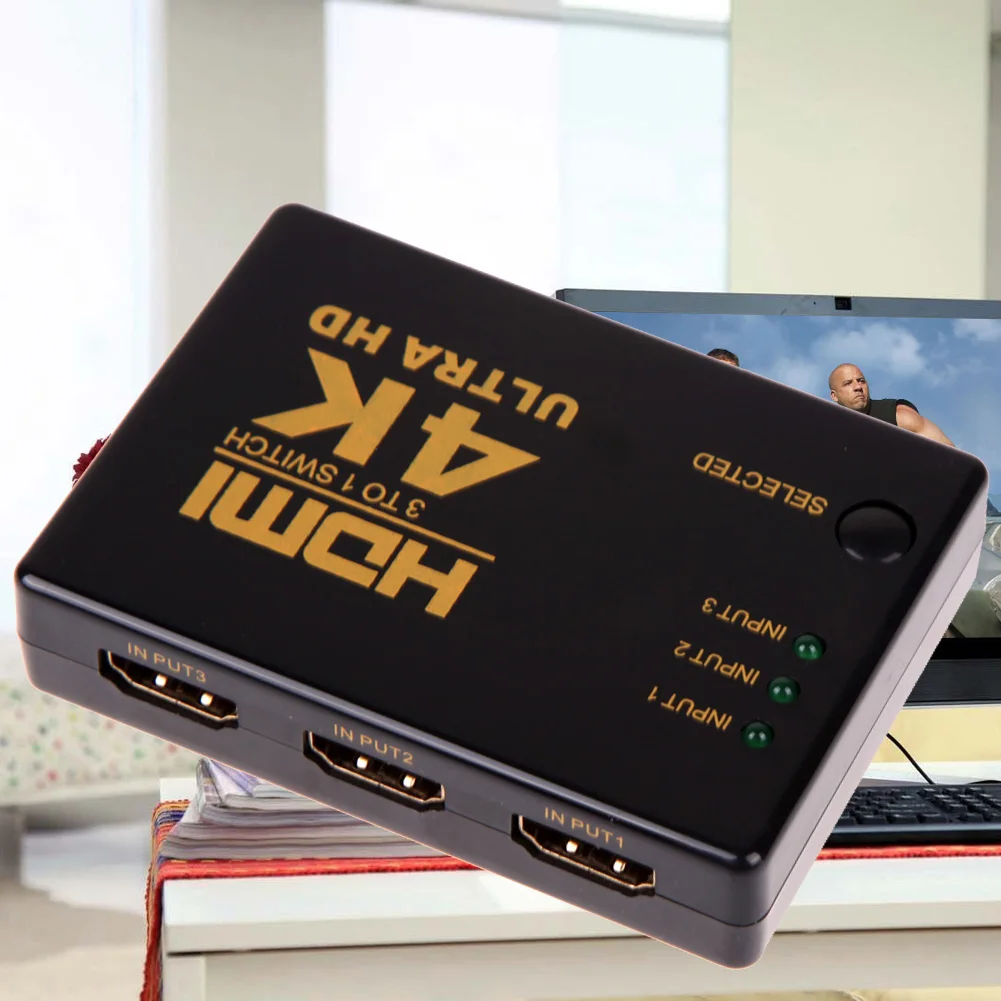 4K * 2K 1080P 3 в 1 выход HDMI концентратор переключатель разветвитель ТВ стандарт вход на