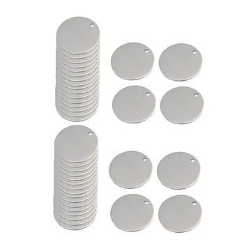 

40 Pieces Retro Metal Round Circle Blank Coin Engraving Stamping Charms Tag Pendant Jewelry Accessories 8mm