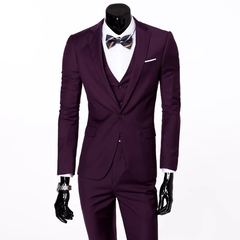 (Jackets+Pants) Men's Suits Slim Fit Tuxedo Brand Fashion Dress Wedding Blazer New Arrival Work Male Suits Men's business suit