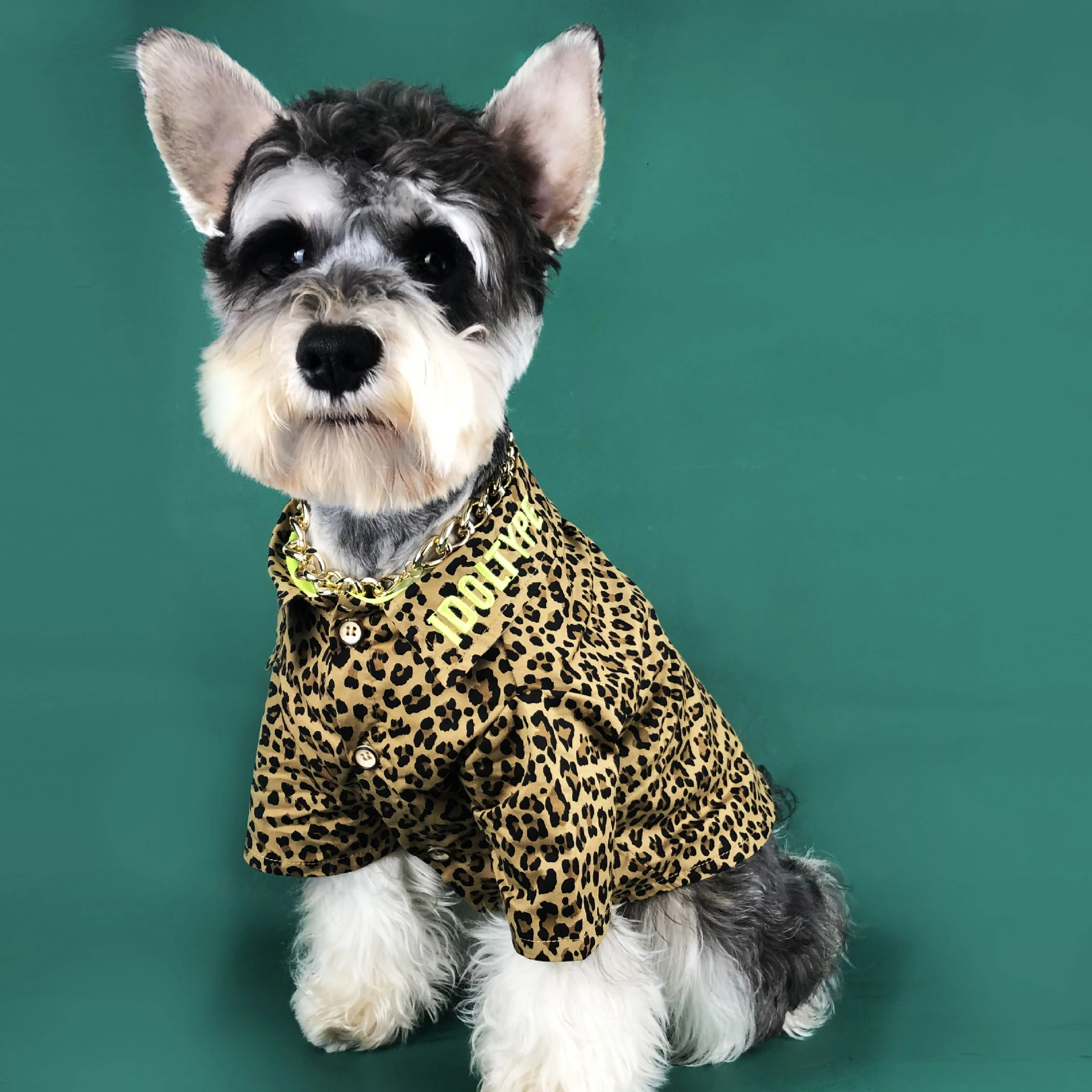 

Dog Clothes Leopard Pawmain Pet Tide Brand French Bulldog Shirt Dog Sweater Sport Retro Chihuahua Cat Pet Clothes Puppy Pugs
