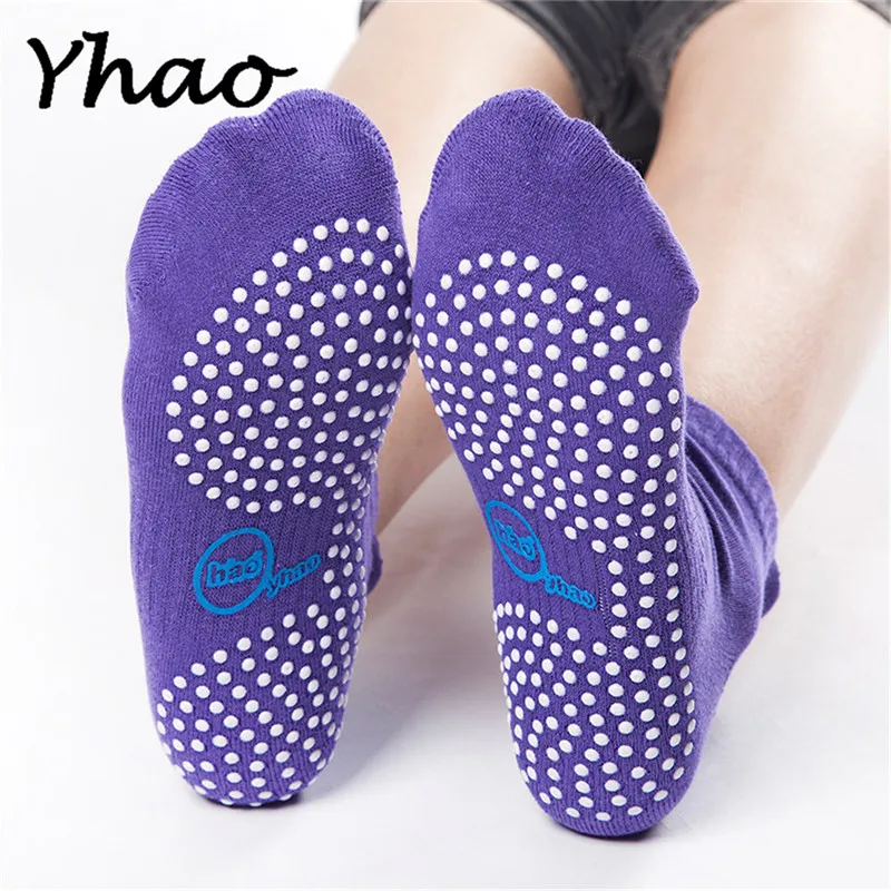 Yhao/брендовые носки для йоги высокого качества, нескользящие носки для занятий спортом, латинских танцев, фитнеса, батута, женские носки-Тапочки