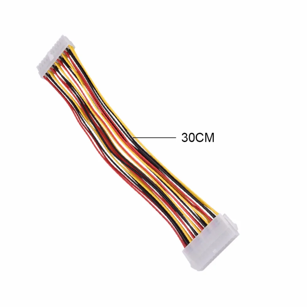 ATX Dual PSU Double 30cm 24pin Mining Male to Female Power Supply Extension Cable for Computer Adaptor Cable Connector