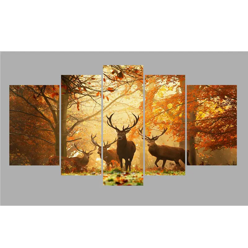 cheap oil paintings Canvas wall art 5 pcs modern wall pictures for
