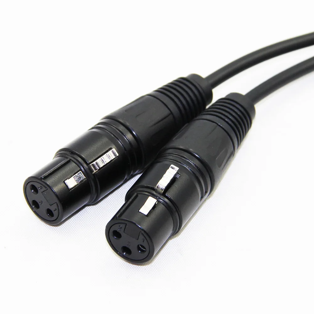 30cm-XLR-Male-to-Dual-Female-Splitter-Cable-Converter-3Pin-For-Microphone-Mixer (4)
