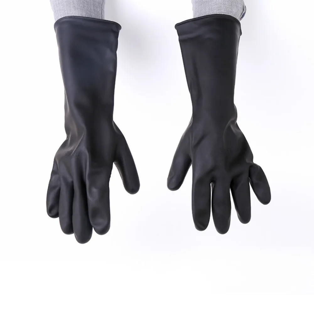 

60cm industrial acid and alkali resistant latex gloves waterproof anti-skid anti-corrosion anti-chemical long protective gloves