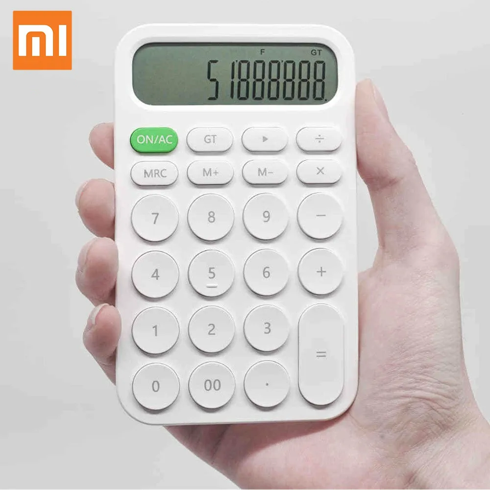 

Xiaomi MIIIW 12 Digit Electronic Calculator Simple Design Mini LED Display Calculation Tool Office Working Student Stationery