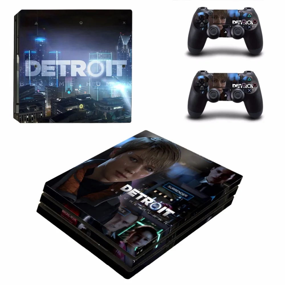 Игра Detroit Been Human PS4 Pro наклейка для кожи наклейка для sony PS4 playstation 4 консоль и 2 контроллера PS4 Pro Skins наклейка s