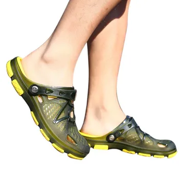 

Nice Summer Slippers Men Hollow Out Breathable Beach Flip Flops Unisex Casual Slip-on Flats Sandals Men Shoes Flats Shoes