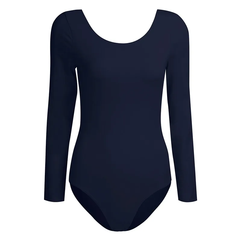 TiaoBug Women Long Sleeve Built In Shelf Bra Professional Ballet Dance