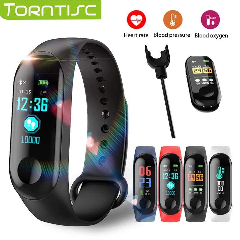 

Torntisc W3 Fitness Bracelet Color-screen IP68 Waterproof blood pressure Oxygen Monitoring Heart Rate Smart band pk mi band 3