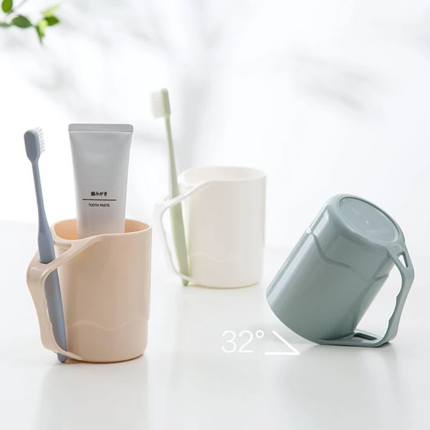 

390ML Water Cup Mugs Eco Friendly plastic Tooth Brush Holder Home Unbreakable Mug Tea Coffee Milk Cup Rinsing Mug