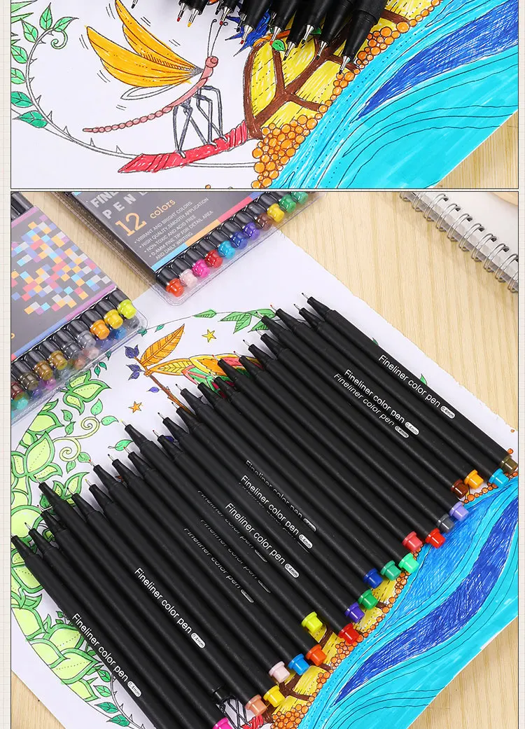 36 цветов граффити маркеры для набросков и рисунков Аниме Манга 0,4 мм тонкая подводка для глаз для рисования живопись Канцтовары офисный школьный принадлежности
