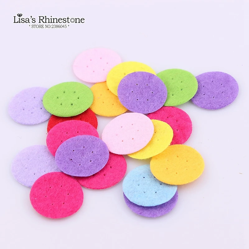 

100Pcs Mix Color Round Patches Fabric Felt Circle For DIY Bottom Of Flower Accessories Round Felt Pack Patches