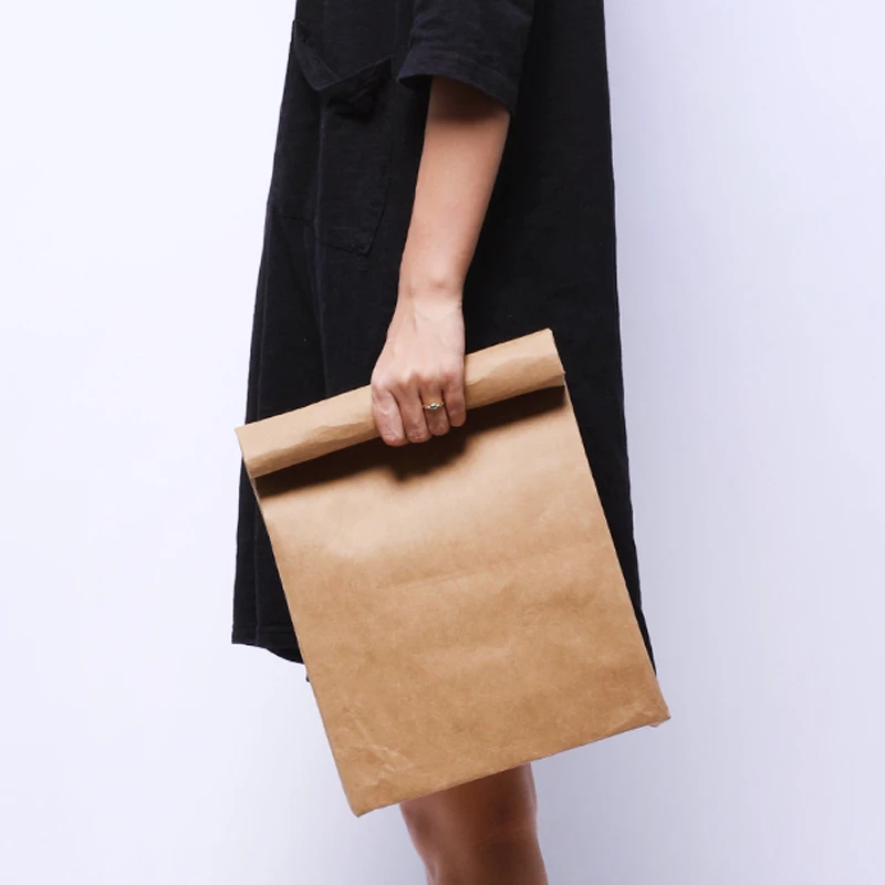 

Super Seabob 2018 Autumn New Pattern Concise Solid Color Day Clutches Personality Fashion Kraft Square Handbag Unisex DA342