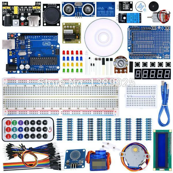 WeiKedz UNO проект Супер Starter Kit с уроки CD, реле, UNO R3, перемычка, SG90 Servo, джойстик модуль для начала