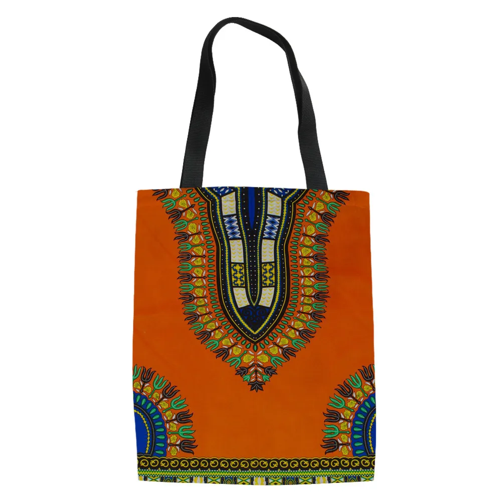 FORUDESIGNS/винтажная сумка для покупок в африканском стиле, льняные женские Экологичные сумки для покупок Племенной этнический многократного использования холщовые сумки с принтом - Цвет: T0470Z22