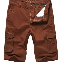 Лето 30~ 44 размер военные шорты брендовая одежда Прямые мужские шорты Карго хлопок мужские повседневные шорты с карманами