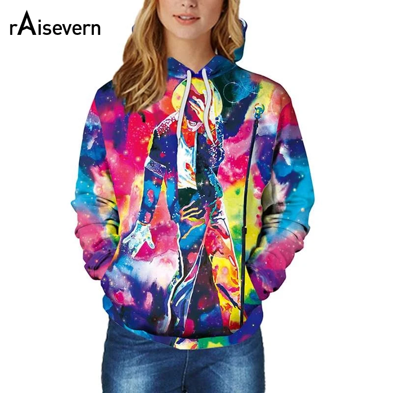 

Raisevern Michael Jackson Fashion 3D Hoodies Steetwear Hooded Outwear Colorful Cool Sweatshirts Pullovers For Men/Women Dropship