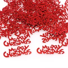 15 г 40*15 мм красный цвет Счастливого Рождества персонаж конфетти тинфол блёстки Рождественский подарок настольные украшения
