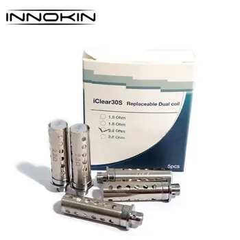 

5pc Original Innokin iClear 30S Dual Coil 1.5ohm/1/8ohm/2.1ohm/2.2ohm E-cihReplaceable Dual Coil Evaporizer for iclear Tank