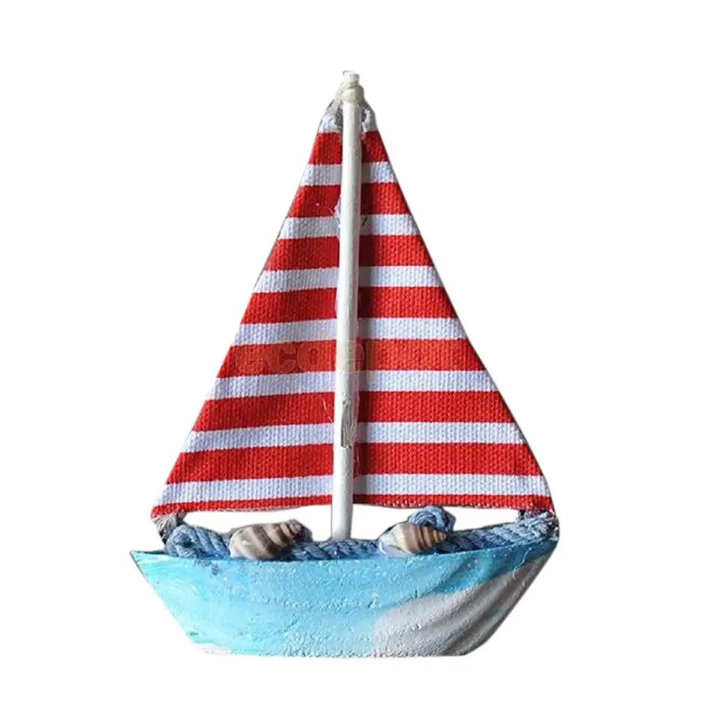 Handcrafted Wooden Nautical Sailing Boat Ornament Home Desktop Decor Christmas Gift