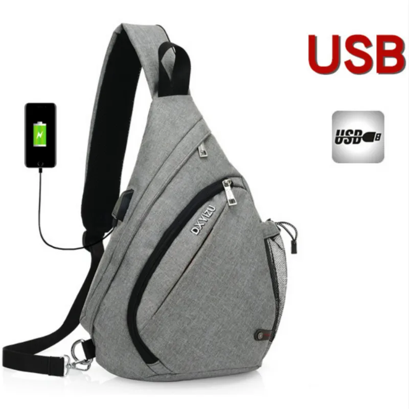 Сумка через плечо ETONTECK Мужская и женская с usb зарядкой|Поясные сумки| |