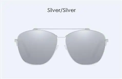 Женские поляризованные солнцезащитные очки, модные океанские солнечные очки с УФ-покрытием, поляризованные солнцезащитные очки для вождения - Цвет линз: Серебристый