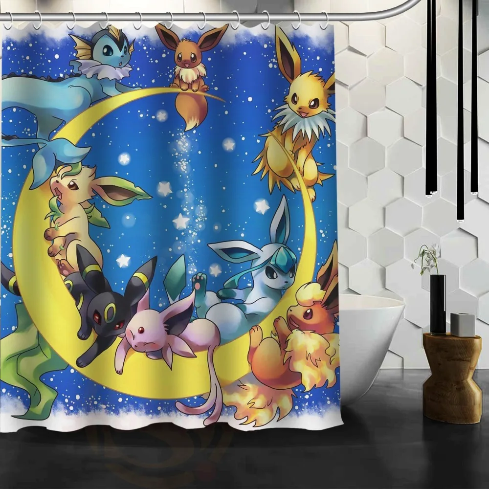 Seconds Kill New Home Deco Pokemon Bathroom shower curtain 66" x 72" 60