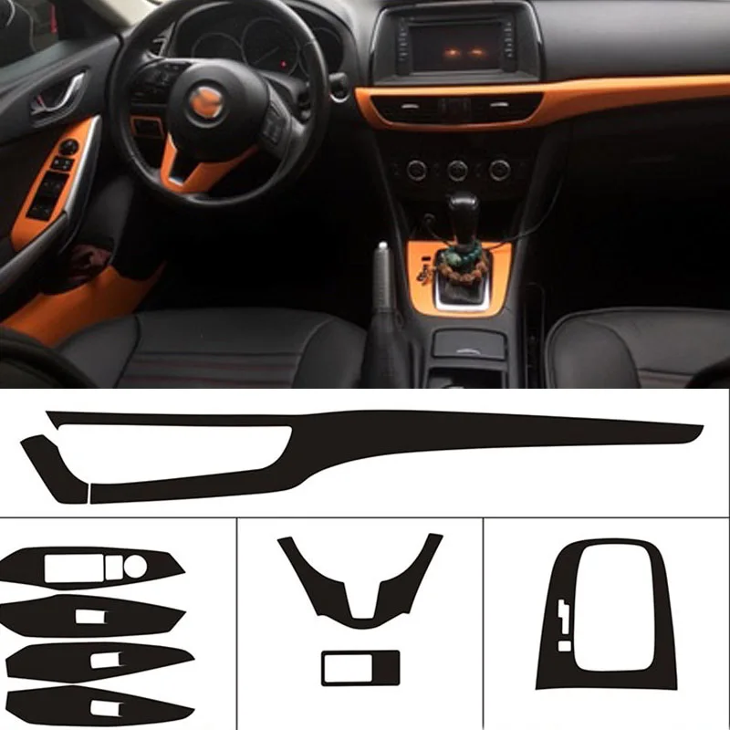 

Car-Styling Brand New Car Interior Center Console Color Change Carbon Fiber Molding Sticker Decals For Mazda 6 Atenza 2014-2017