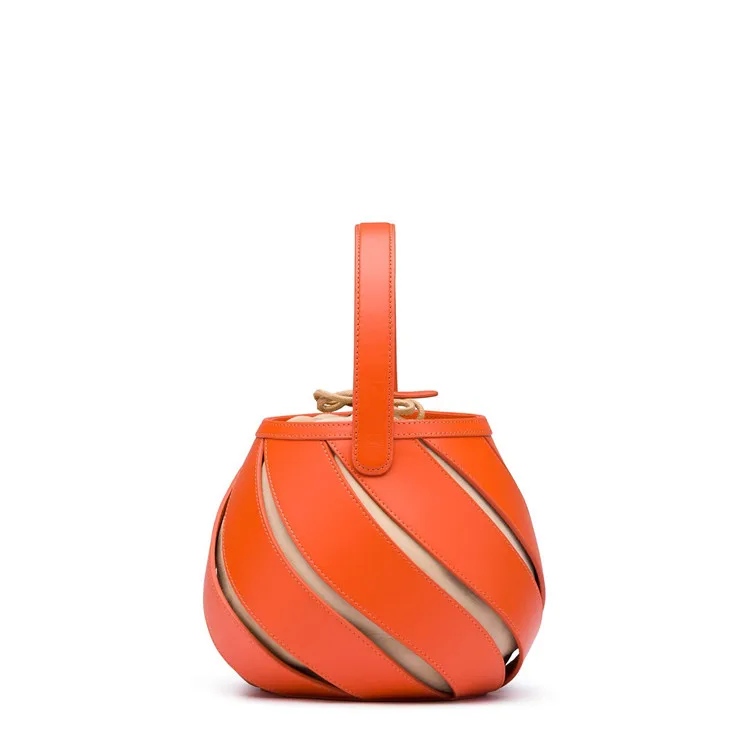 Модные спиральные Полые сумки, женские сумки через плечо с верхней ручкой из искусственной кожи, дизайнерские кожаные женские сумки-мессенджеры, женские летние сумки, Новинка - Цвет: Orange