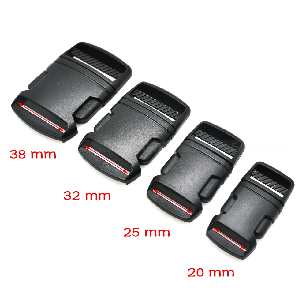 

Outdoor sports bag travel bag Plastic Side Release Buckles Slimwaist Backpack Straps Buckle Webbing Size 20mm 25mm 32mm 38mm