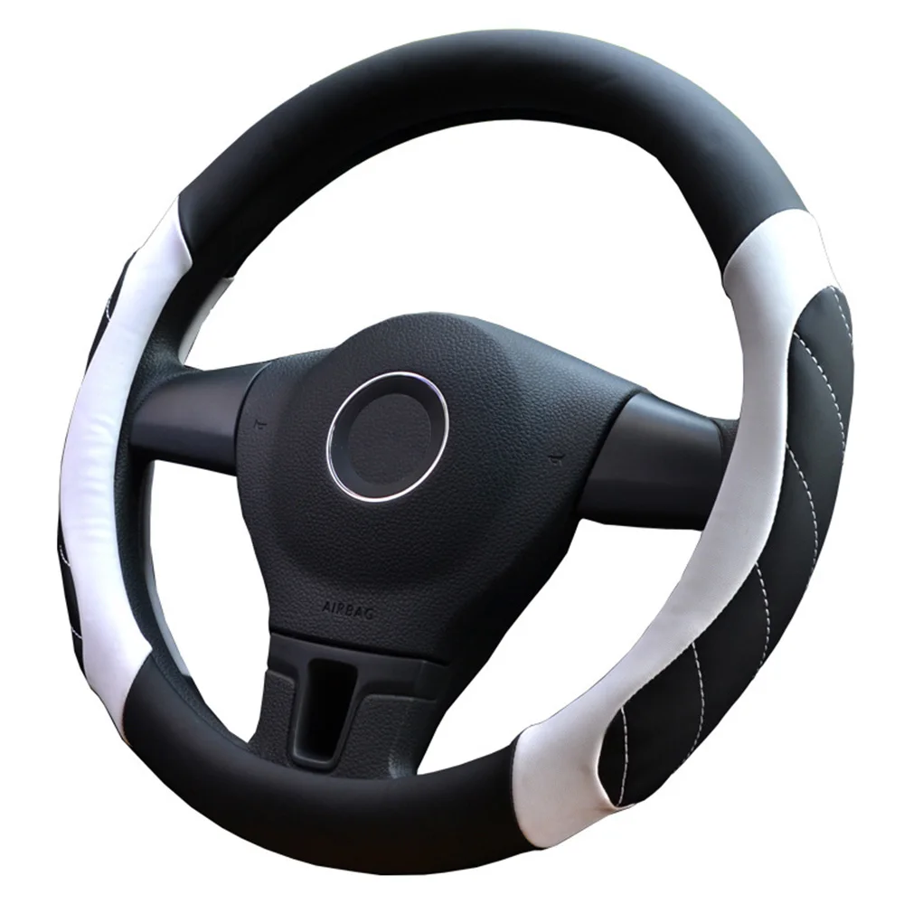 Buy Sport Steering Wheel Cover White Red M for Outer