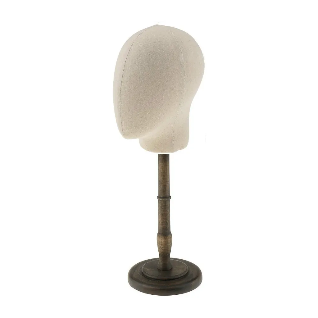 21' Canvas Block Mannequin Head Wig Hat Making Glasses Display Holder Stand for Wedding Event Party Decoration Supplies Gift
