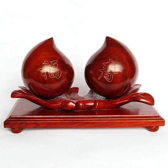 

Longevity peach birthday birthday gift mahogany wood carving decorative wood carving wood carving handicraft ornaments Home Furn
