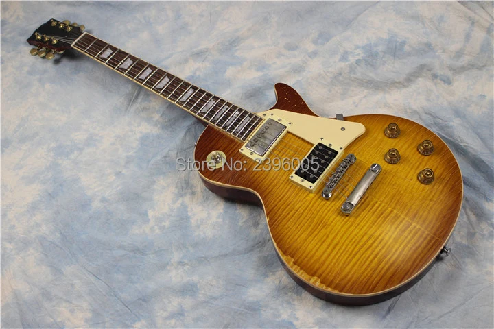 

Custom Shop lp standard relic guitar,Led Zeppelin Jimmy Page 7# Electric Guitar,Limited version one piece neck one piece body