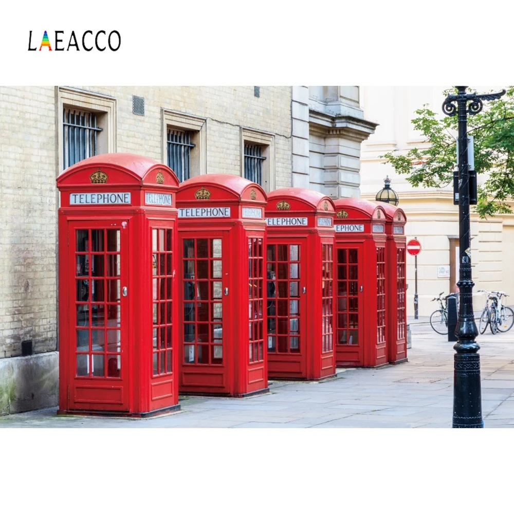 

Laeacco England London Street Telephoto Booth Scenic Photography Background Custom Vinyl Photographic Backdrops For Photo Studio