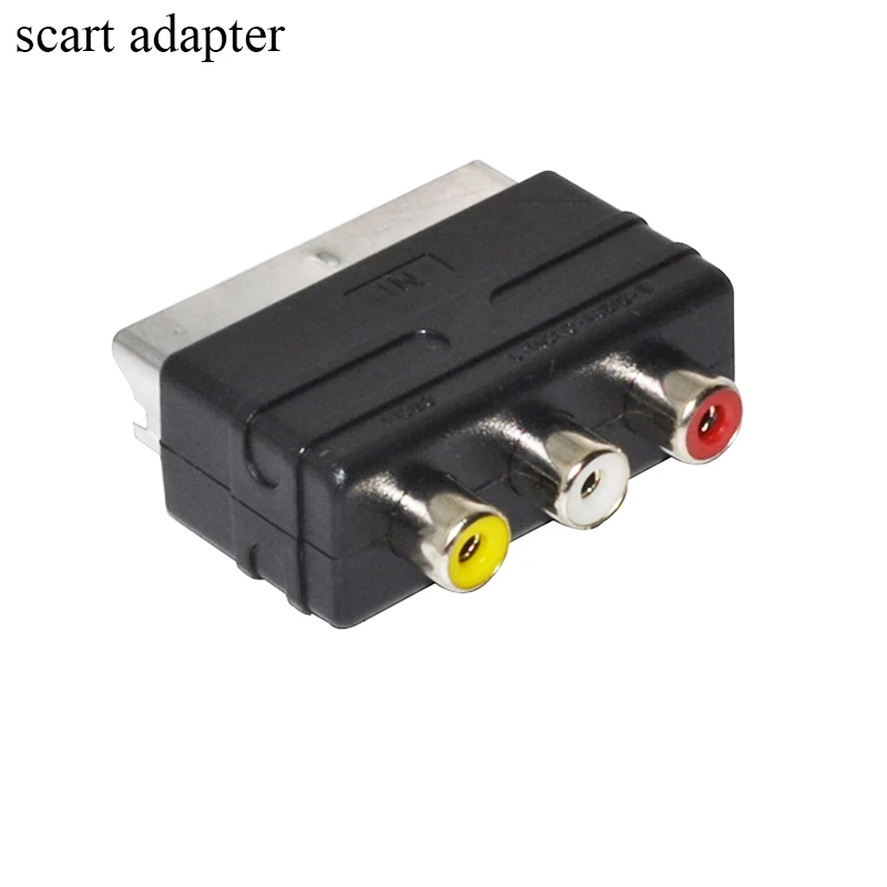 RGB штекер scart К 3RCA RCA розетка AV адаптер Вход для PS4/WII DVD VCR | Электроника