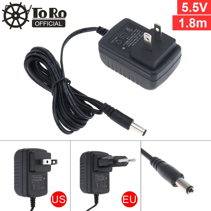 TORO EU Charger 110cm 12.6V Power Adapter Charger with EU Plug and US Plug for Lithium Electric Drill / Electric Screwdriver