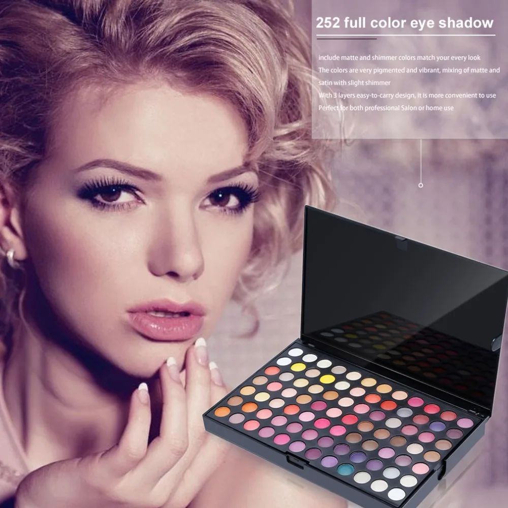 Professional 252color/set Eyeshadow Palette Fashion Pigment Eye Shadow ...
