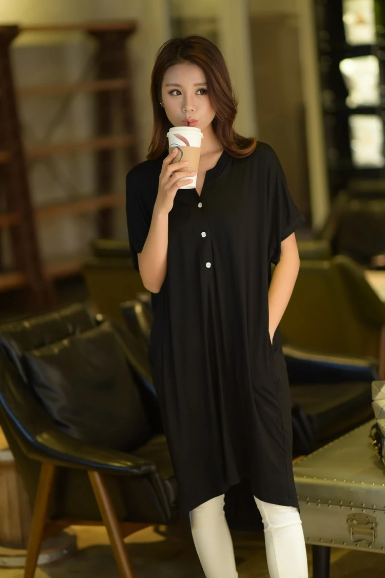 2018 New Fashion Women Nightgown dress for pregnant women Modal Summer Maternity Nursing Clothes short Sleeve maternity pajamas  (13)