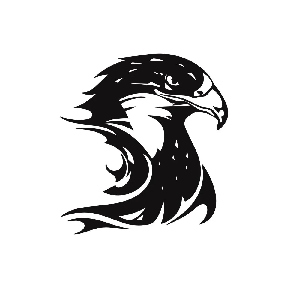 Cunymagos Fire Flame Eagle Hawk Head Decal Car Sticker Vinyl Car Styling Accessories Motorcycle Auto Wall Stickers 13.3CM14 (3)