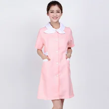 Medical Uniforms Nursing Scrubs Clothes Beauty Shop Short Sleeve Doctor Clothing Uniformes Hospital Women Work Dress