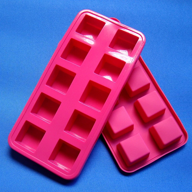 Wholesale (2pcs/lot) 10 Square Silicone chocolate Mold Block Cake Mold