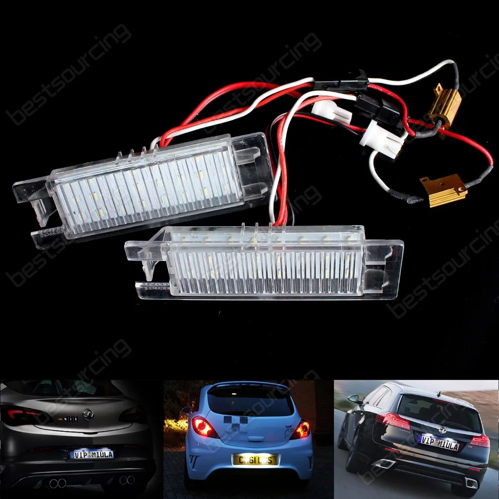 Vauxhall Opel LED Licence Number Plate Light Astra H J Corsa C D